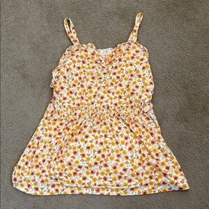 Torrid Floral Print Top - Orange and White